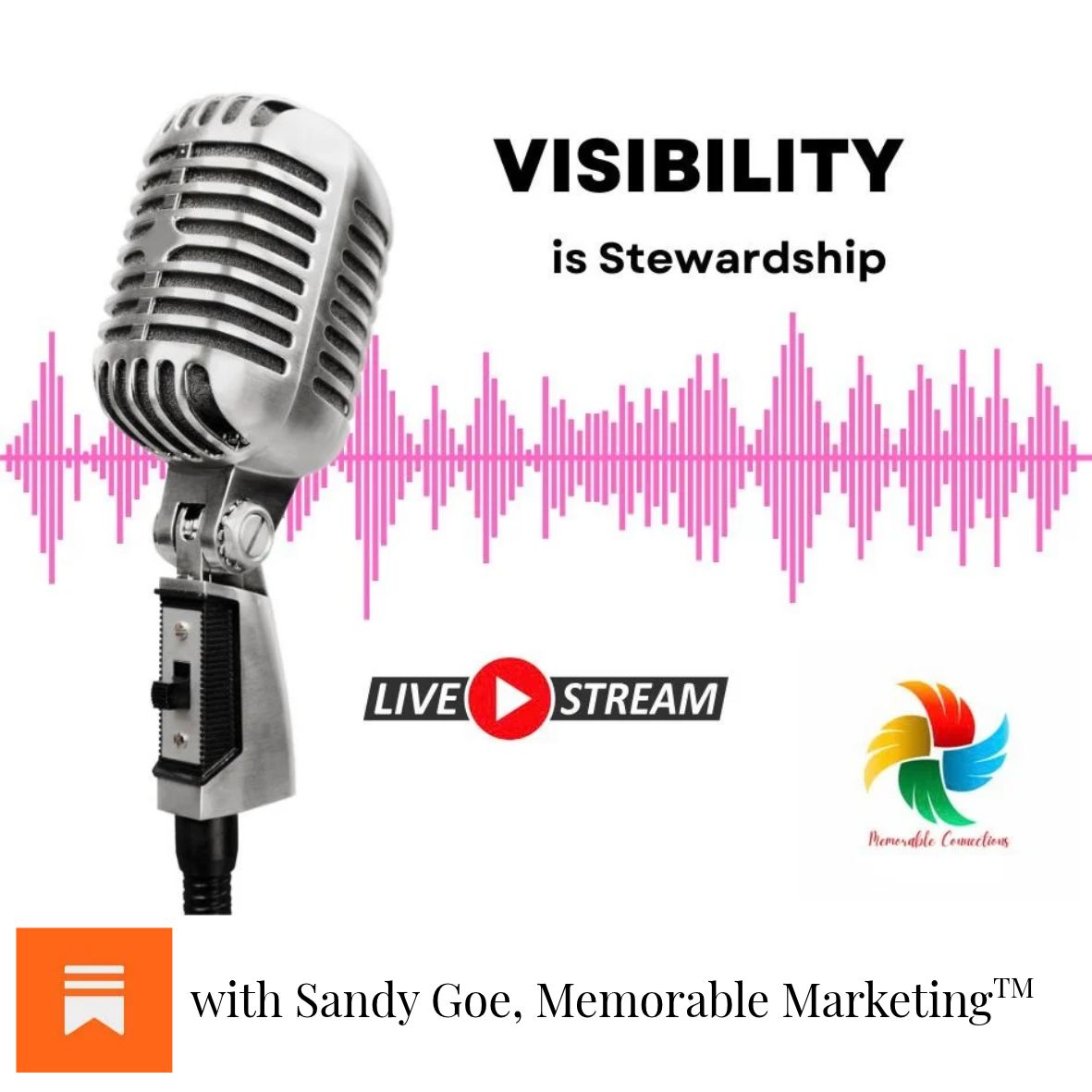 Live Substack with Sandy Goe square sticker image
